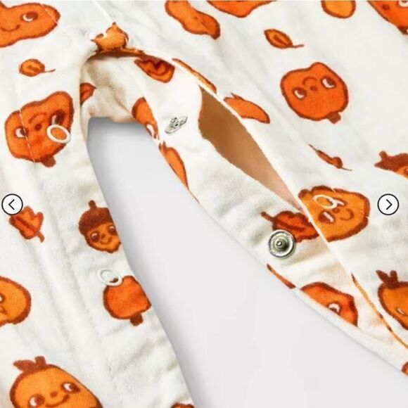NWT Baby Unisex Fall Thanksgiving Halloween Long sleeve Gauze Romper - Picture 5 of 9